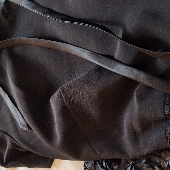 Alex Evenings Floor Length Evening Gown Black Size 20 W Rosette Ribbon Skirt - Picture 12 of 17